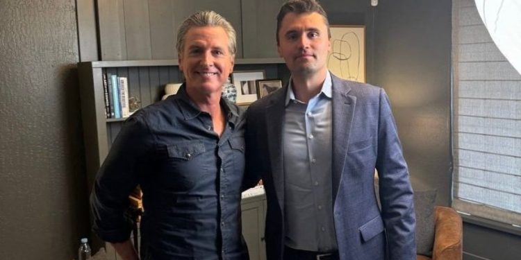 Newsom says he kept in touch with Charlie Kirk since podcast, called him ‘gracious’